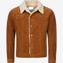 Young Wallander Adam Pålsson (Kurt Wallander) Brown Jacket