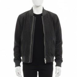 Your Place Or Mine Ashton Kutcher (Peter Coleman) Black Bomber Jacket