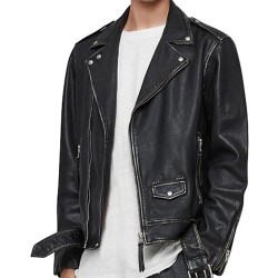 Eternals Druig (Barry Keoghan) Black Biker Leather Jacket Eternals Druig (Barry Keoghan) Black Biker Leather Jacket