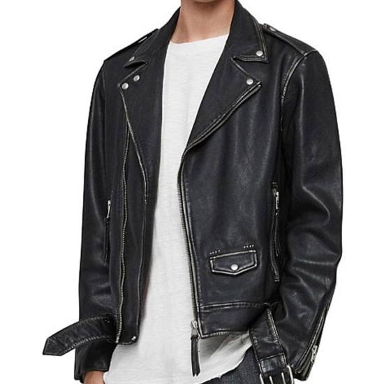 Eternals Druig (Barry Keoghan) Black Biker Leather Jacket Eternals Druig (Barry Keoghan) Black Biker Leather Jacket