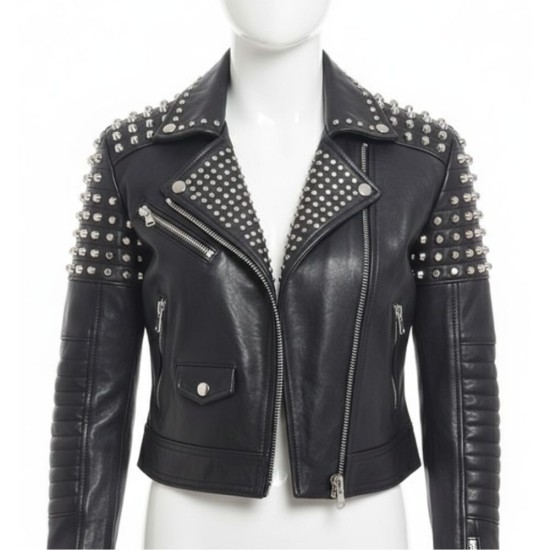 Bella Thorne Black Studded Jacket