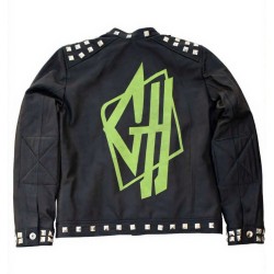 Black Synth Star Fortnite Leather Jacket Black Synth Star Fortnite Leather Jacket