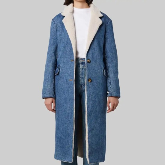 It Ends With Us 2024 Blake Lively (Lily Bloom) Blue Denim Coat