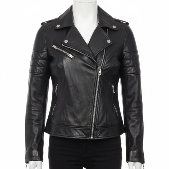 Carol Vorderman Black Leather Jacket Carol Vorderman Black Leather Jacket