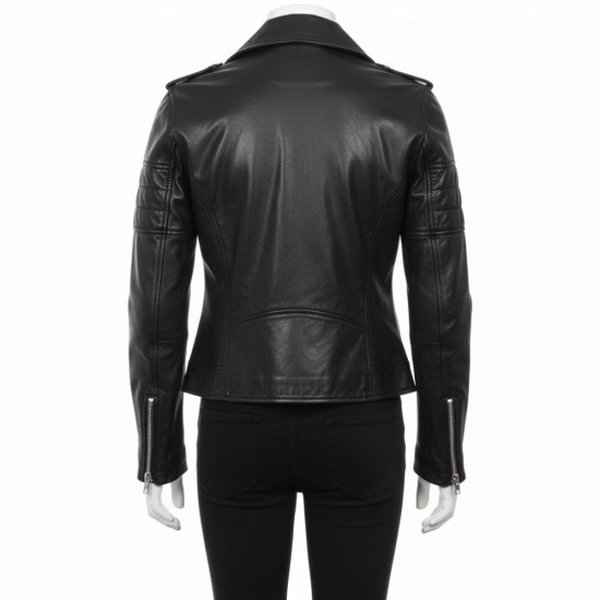 Carol Vorderman Black Leather Jacket Carol Vorderman Black Leather Jacket