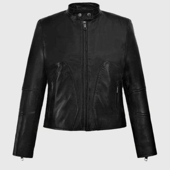 The Matrix 4 Carrie-Anne Moss (Trinity) Black Leather Jacket The Matrix 4 Carrie-Anne Moss (Trinity) Black Leather Jacket