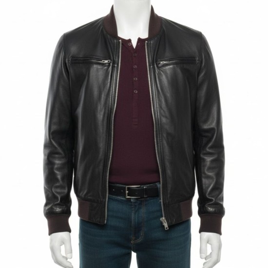 Continuum Stephen Lobo (Matthew Kellog) Black Leather Jacket