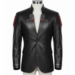 Cyberpunk 2077 V (Male Player) Black Leather Blazer Cyberpunk 2077 V (Male Player) Black Leather Blazer
