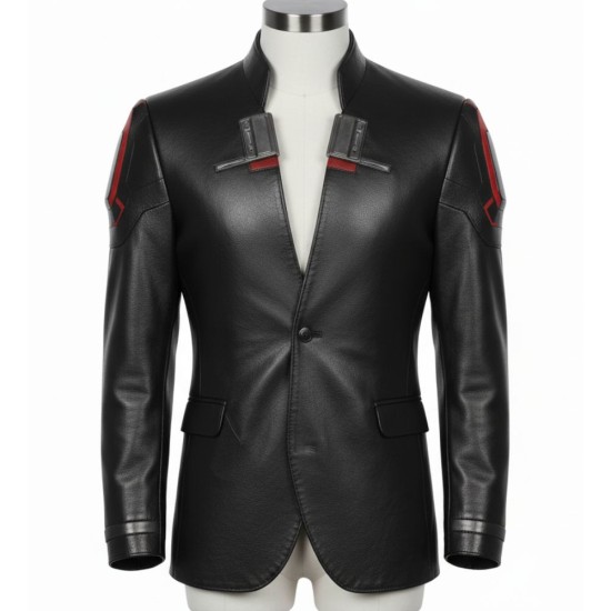 Cyberpunk 2077 V (Male Player) Black Leather Blazer Cyberpunk 2077 V (Male Player) Black Leather Blazer