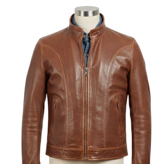 Caught Allan Hawco (David Slaney) Brown Leather Jacket