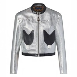 Dawn Staley Silver Leather Jacket Dawn Staley Silver Leather Jacket