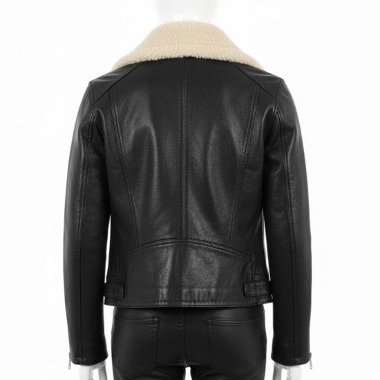 Ellie Goulding Fur Leather Jacket 
