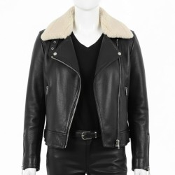 Ellie Goulding Fur Leather Jacket 