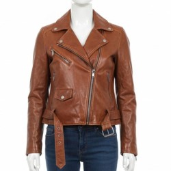 Emma Watson Brown Leather Jacket