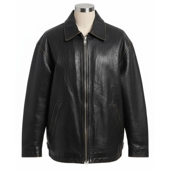 Hailey Bieber Black Leather Jacket Hailey Bieber Black Leather Jacket