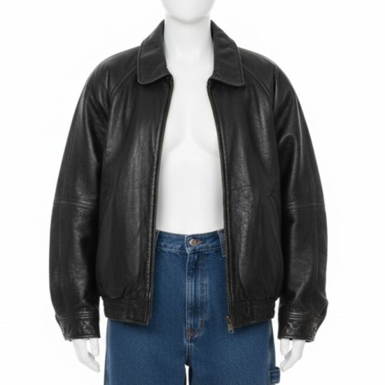 Hailey Bieber Black Leather Jacket Hailey Bieber Black Leather Jacket