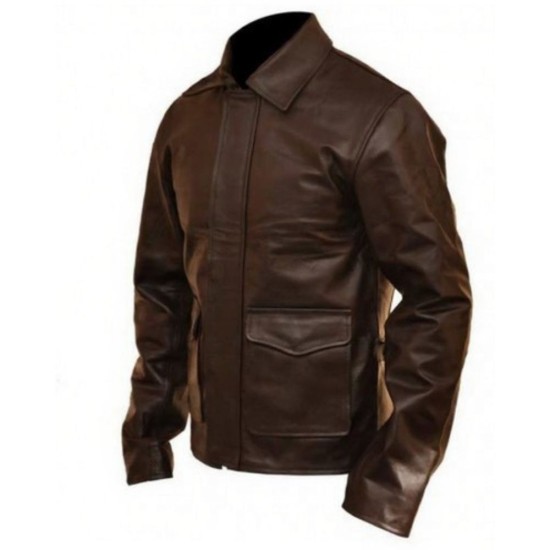 Indiana Jones Harrison Ford Brown Leather Jacket