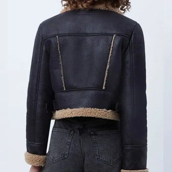 Heart Radio Studios Kelly Brook Leather Jacket