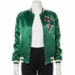 Dead Money India Eisley (Chloe) Green Varsity Bomber Jacket