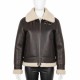 Kim Kardashian Street Style Shearling Black Leather Jacket