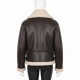 Kim Kardashian Street Style Shearling Black Leather Jacket