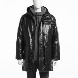 Kim Woo-bin Black Knight Leather Coat Kim Woo-bin Black Knight Leather Coat