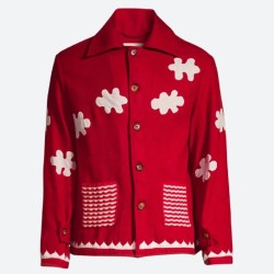 One Piece Inaki Godoy (Monkey D. Luffy) Red Wool Coat