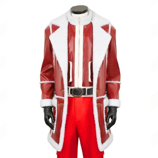 Red One J.K. Simmons (Santa Claus) leather Coat