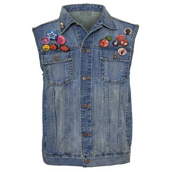 Spider-Man Across the Spider-Verse Blue Denim Vest Spider-Man Across the Spider-Verse Blue Denim Vest