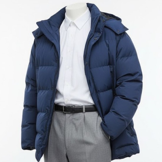 Tetris Taron Egerton (henk Rogers) Puffer Blue Jacket Tetris Taron Egerton (henk Rogers) Puffer Blue Jacket