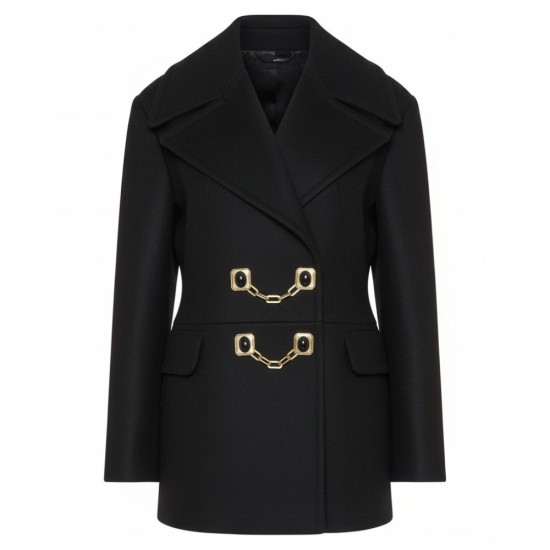 Taylor Swift Cropped Black Peacoat Taylor Swift Cropped Black Peacoat