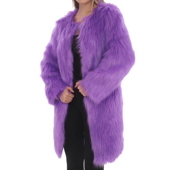The Eras Tour Taylor Swift Purple Fluffy Coat The Eras Tour Taylor Swift Purple Fluffy Coat