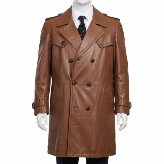 The Long Shadow 2023 Dc John Nunn (Kris Hitchen) Brown Leather Coat The Long Shadow 2023 Dc John Nunn (Kris Hitchen) Brown Leather Coat