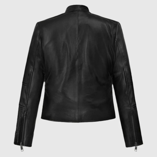 The Matrix 4 Carrie-Anne Moss (Trinity) Black Leather Jacket The Matrix 4 Carrie-Anne Moss (Trinity) Black Leather Jacket