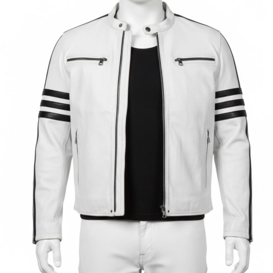 Fast X Vin Diesel (Dominic Toretto) White Leather Jacket Fast X Vin Diesel (Dominic Toretto) White Leather Jacket