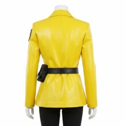 Women's Fortnite Yellow Leather Jacket