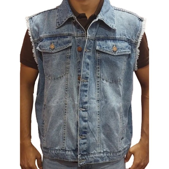 WWE Diesel Vintage Triple H Denim Jacket with Patches