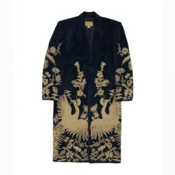 WWE RAW Seth Rollins Golden Peacock Long Coat WWE RAW Seth Rollins Golden Peacock Long Coat
