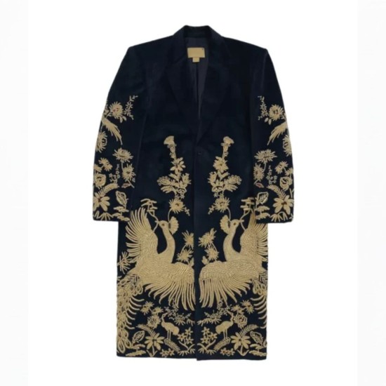 WWE RAW Seth Rollins Golden Peacock Long Coat