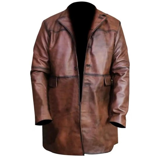 Red Notice Dwayne Johnson (John Hartley) Brown Leather Jacket