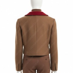 A Private Affair Marina Quiroga (Aura Garrido) Brown Wool Jacket