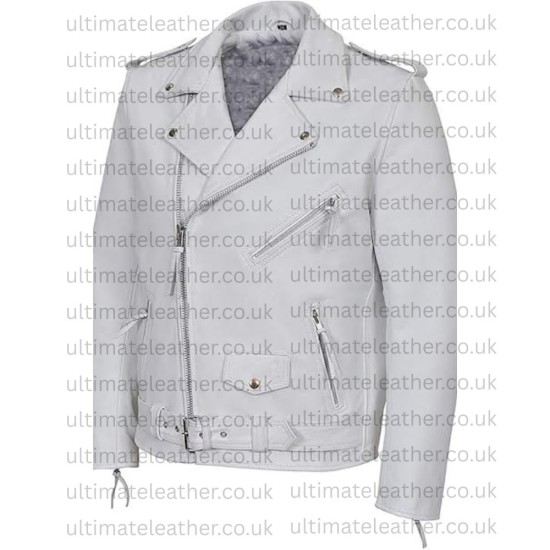 Brando White Leather Jacket Brando White Leather Jacket