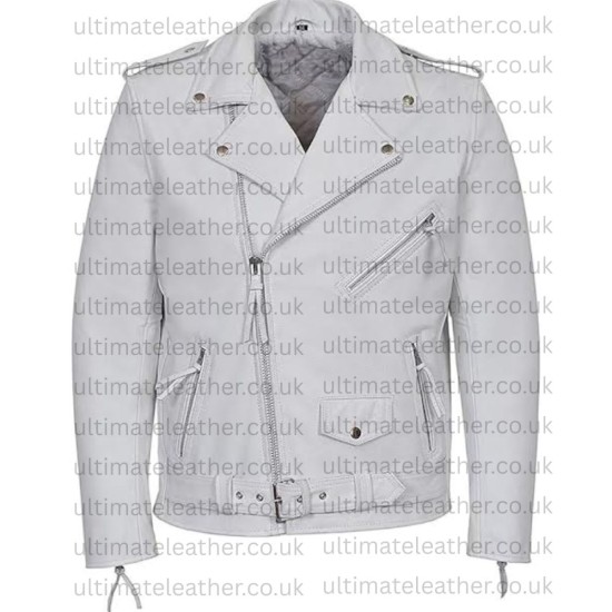 Brando White Leather Jacket Brando White Leather Jacket