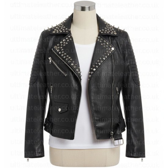 Curfew Aimee Ruby Newman (Ffion Edwards) Studded Leather Jacket