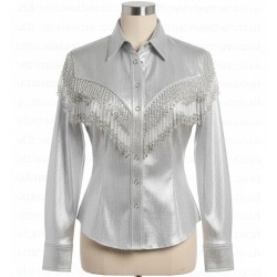 Dolly Parton White Fringe Jacket