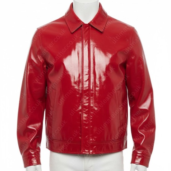 Drake On the Radar Freestyle Red Leather Jacket Drake On the Radar Freestyle Red Leather Jacket