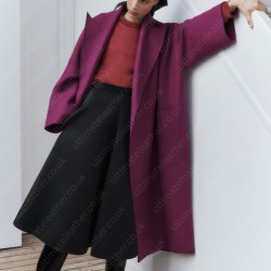 Emily in Paris Sylvie Grateau Purple Trench Coat Emily in Paris Sylvie Grateau Purple Trench Coat