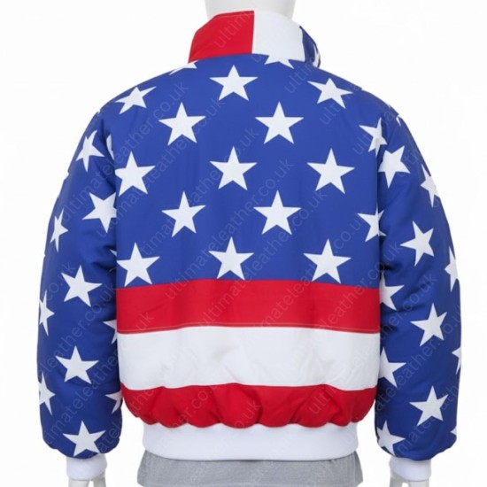 Kanye West's American Flag Cotton Jacket Kanye West's American Flag Cotton Jacket