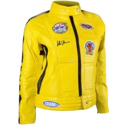 Kill Bill Uma Thurman Yellow Biker Leather Jacket Kill Bill Uma Thurman Yellow Biker Leather Jacket