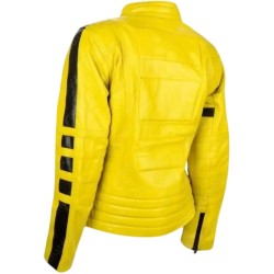 Kill Bill Uma Thurman Yellow Biker Leather Jacket Kill Bill Uma Thurman Yellow Biker Leather Jacket
